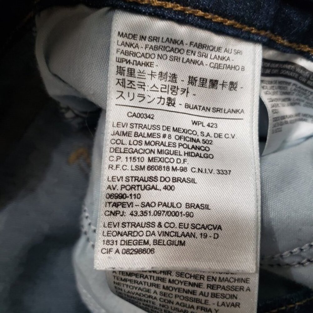 Levi s 515 Jeans Womens 14 Blue Bootcut Denim Dark Wash - Picture 4 of 12